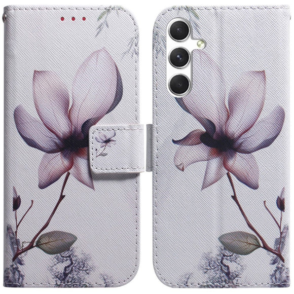 EIDERWOOD Samsung Galaxy S25 Kunstlæder Flip Cover m. Motiv - Blomst