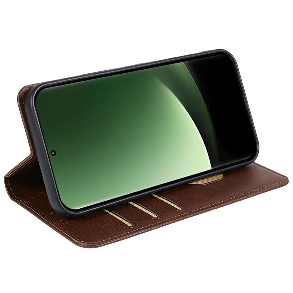 EIDERWOOD Xiaomi Redmi Note 14 Pro 5G Cover i kunstlæder m. Kortholder & Magnetisk Luk - Brun