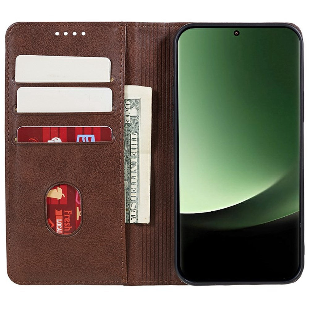 EIDERWOOD Xiaomi Redmi Note 14 Pro 5G Cover i kunstlæder m. Kortholder & Magnetisk Luk - Brun