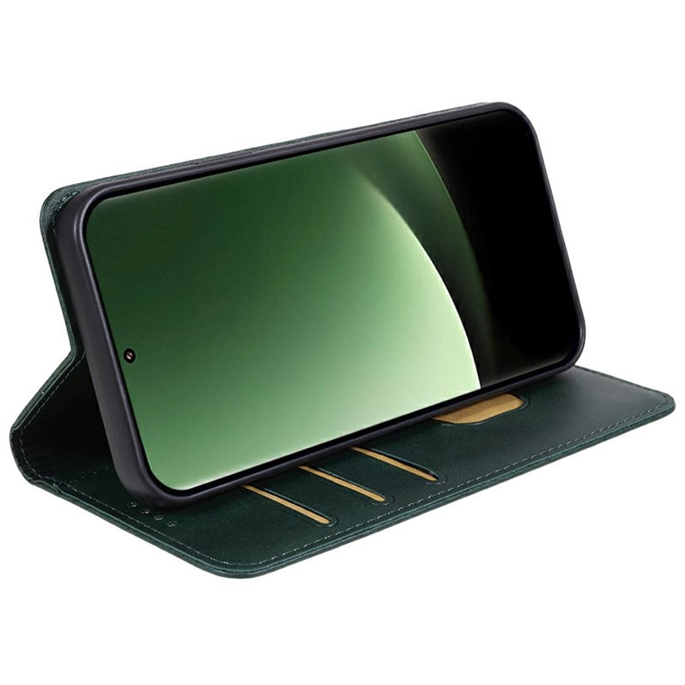 EIDERWOOD Xiaomi Redmi Note 14 Pro 5G Cover i kunstlæder m. Kortholder & Magnetisk Luk - Grøn