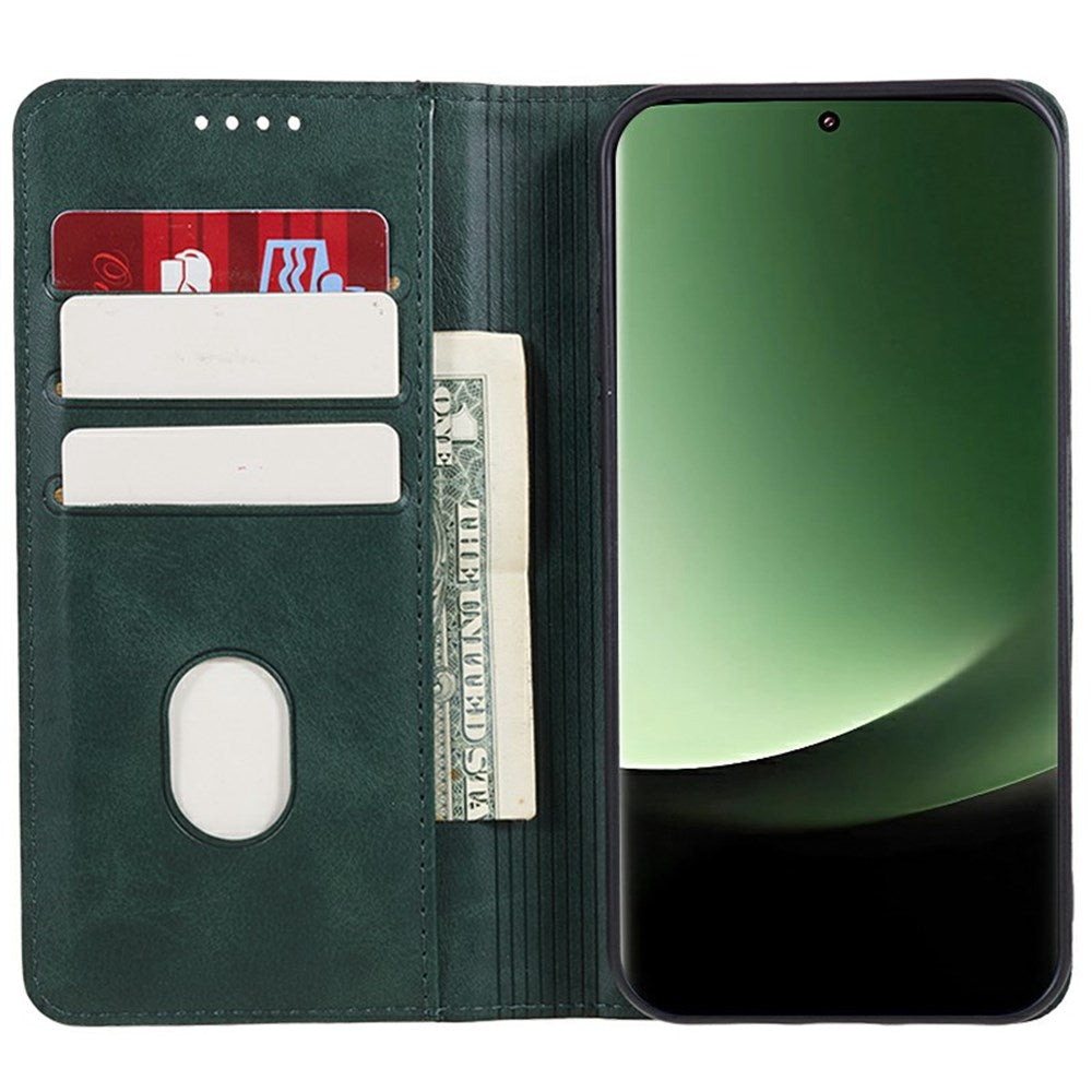 EIDERWOOD Xiaomi Redmi Note 14 Pro 5G Cover i kunstlæder m. Kortholder & Magnetisk Luk - Grøn