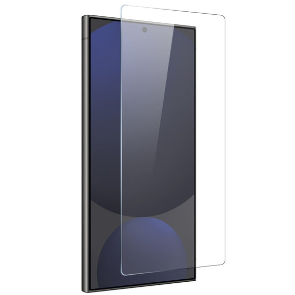 Samsung Galaxy S25 Ultra 2-i-1 Fleksibelt Plast Cover og Hærdet Beskyttelsesglas - Gennemsigtig