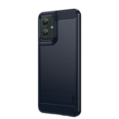 Motorola Moto G55 5G MOFI Carbon Fiber Cover - Blå