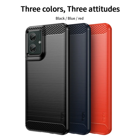 Motorola Moto G55 5G MOFI Carbon Fiber Cover - Sort