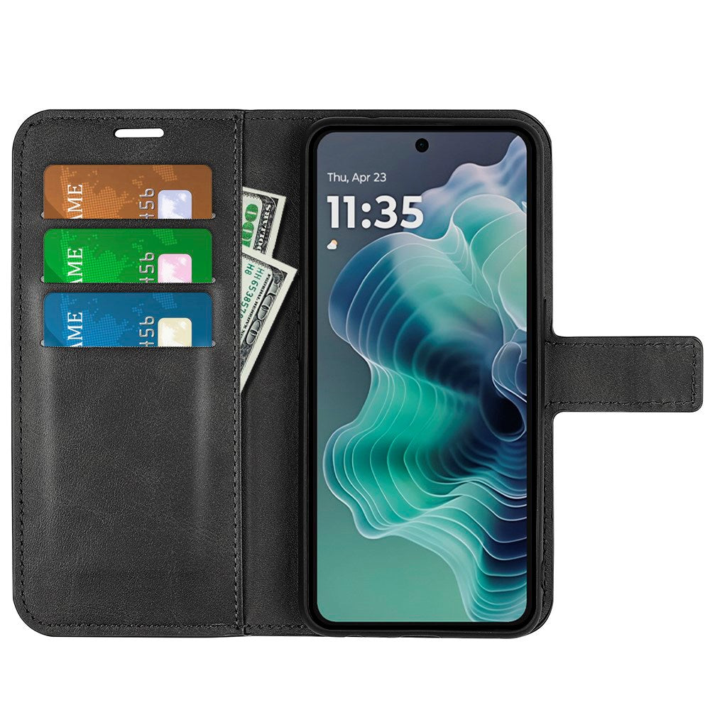 Motorola Moto G35 Flipcover i Kunstlæder - Sort