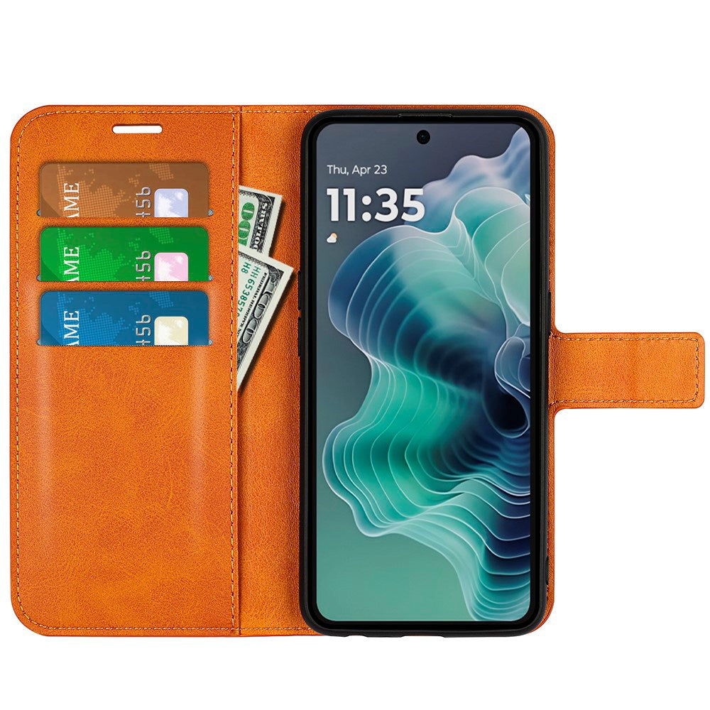 Motorola Moto G35 Flipcover i Kunstlæder - Orange