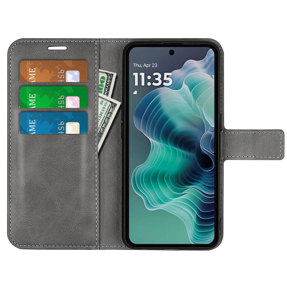 Motorola Moto G35 Flipcover i Kunstlæder - Grå