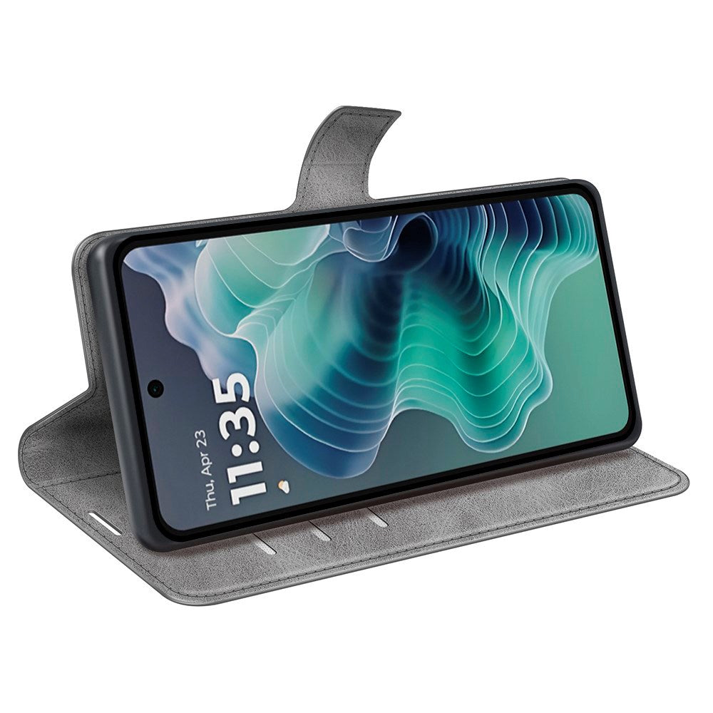 Motorola Moto G35 Flipcover i Kunstlæder - Grå