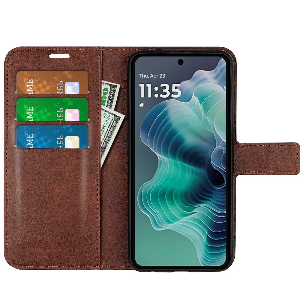 Motorola Moto G35 Flipcover i Kunstlæder - Brun