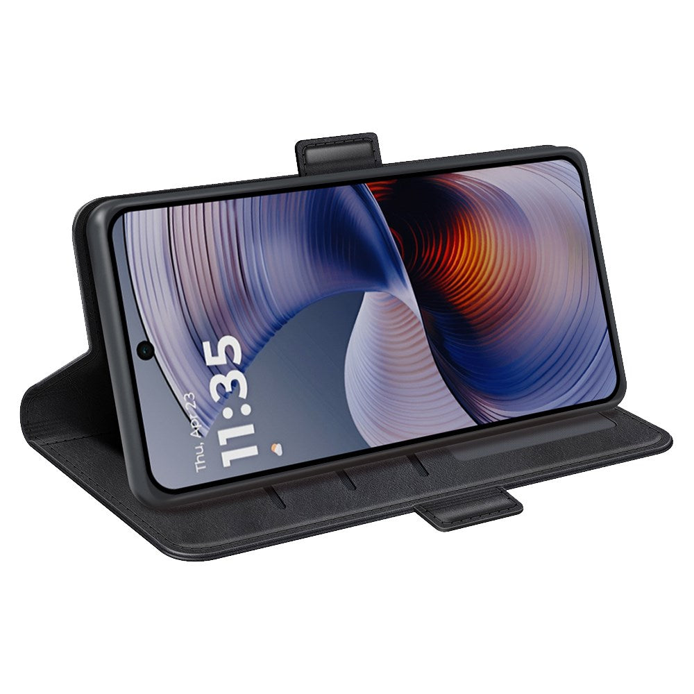 EIDERWOOD Motorola Moto G55 Wallet Flip Cover i læder m. Pung - Sort