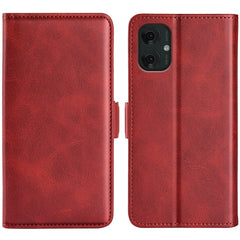 Motorola Moto G55 Wallet Flip Cover i læder m. Pung - Rød