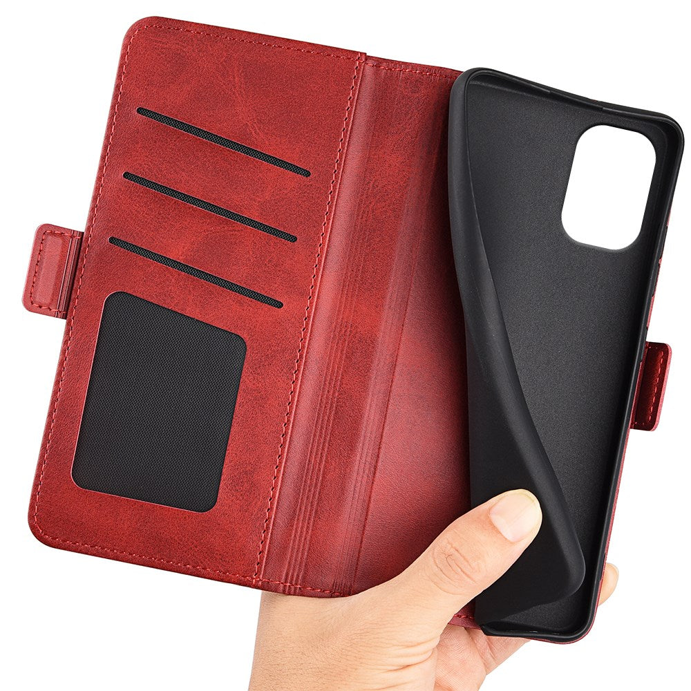 Motorola Moto G55 Wallet Flip Cover i læder m. Pung - Rød