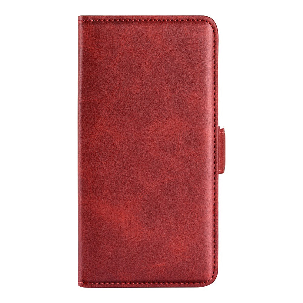 Motorola Moto G55 Wallet Flip Cover i læder m. Pung - Rød