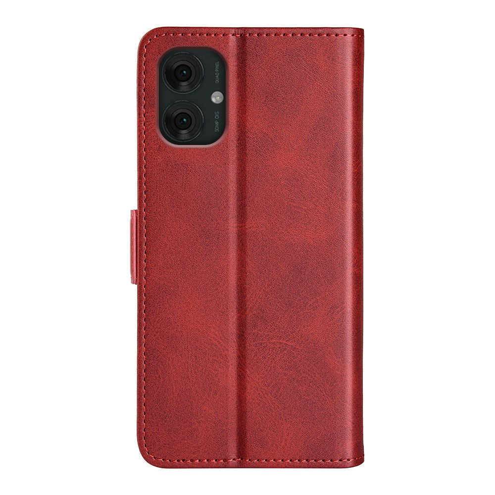 Motorola Moto G55 Wallet Flip Cover i læder m. Pung - Rød