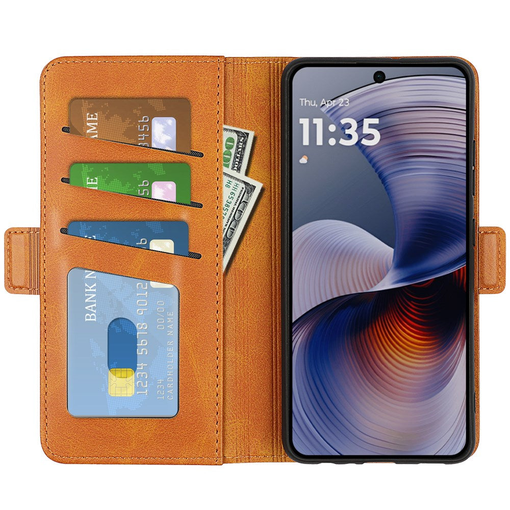 EIDERWOOD Motorola Moto G55 Wallet Flip Cover i læder m. Pung - Brun
