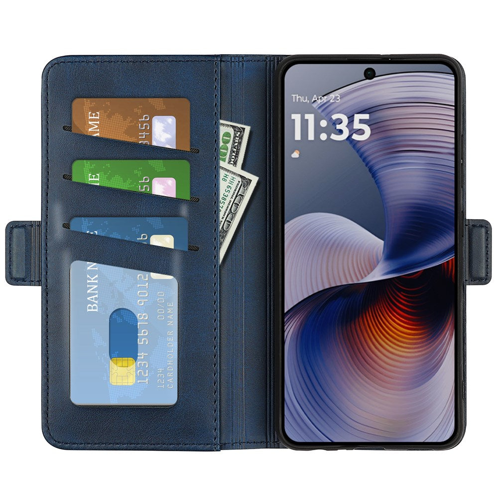 EIDERWOOD Motorola Moto G55 Wallet Flip Cover i læder m. Pung - Blå