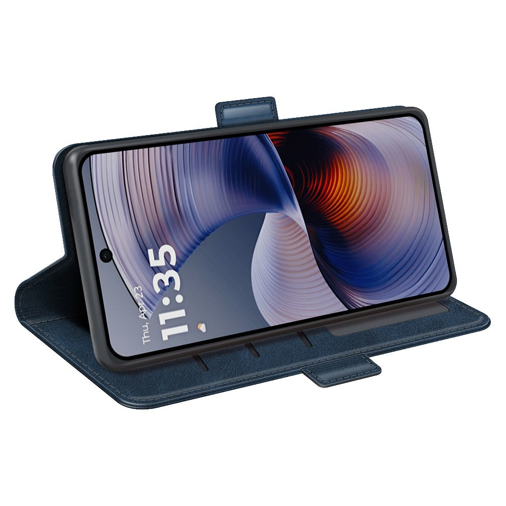 EIDERWOOD Motorola Moto G55 Wallet Flip Cover i læder m. Pung - Blå