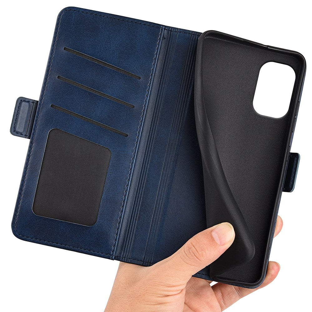 EIDERWOOD Motorola Moto G55 Wallet Flip Cover i læder m. Pung - Blå