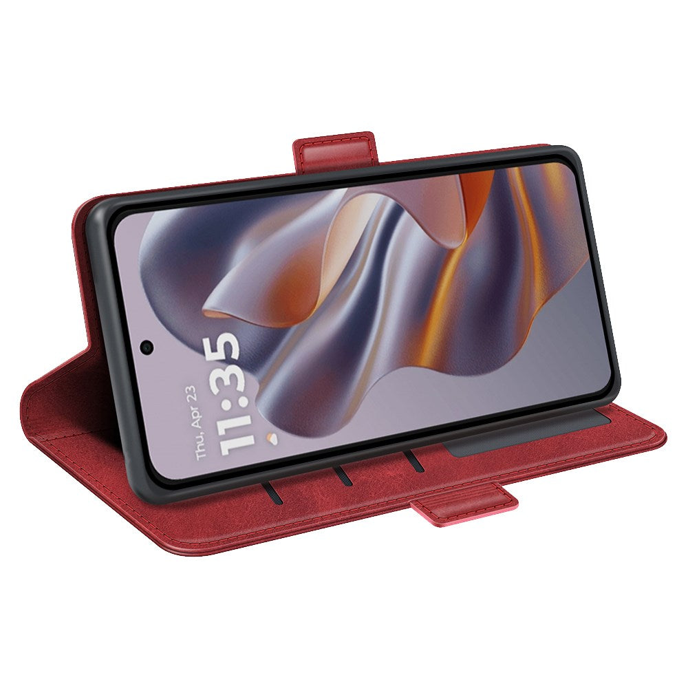 EIDERWOOD Motorola Edge 50 Neo Wallet Flip Cover i læder m. Pung - Rød