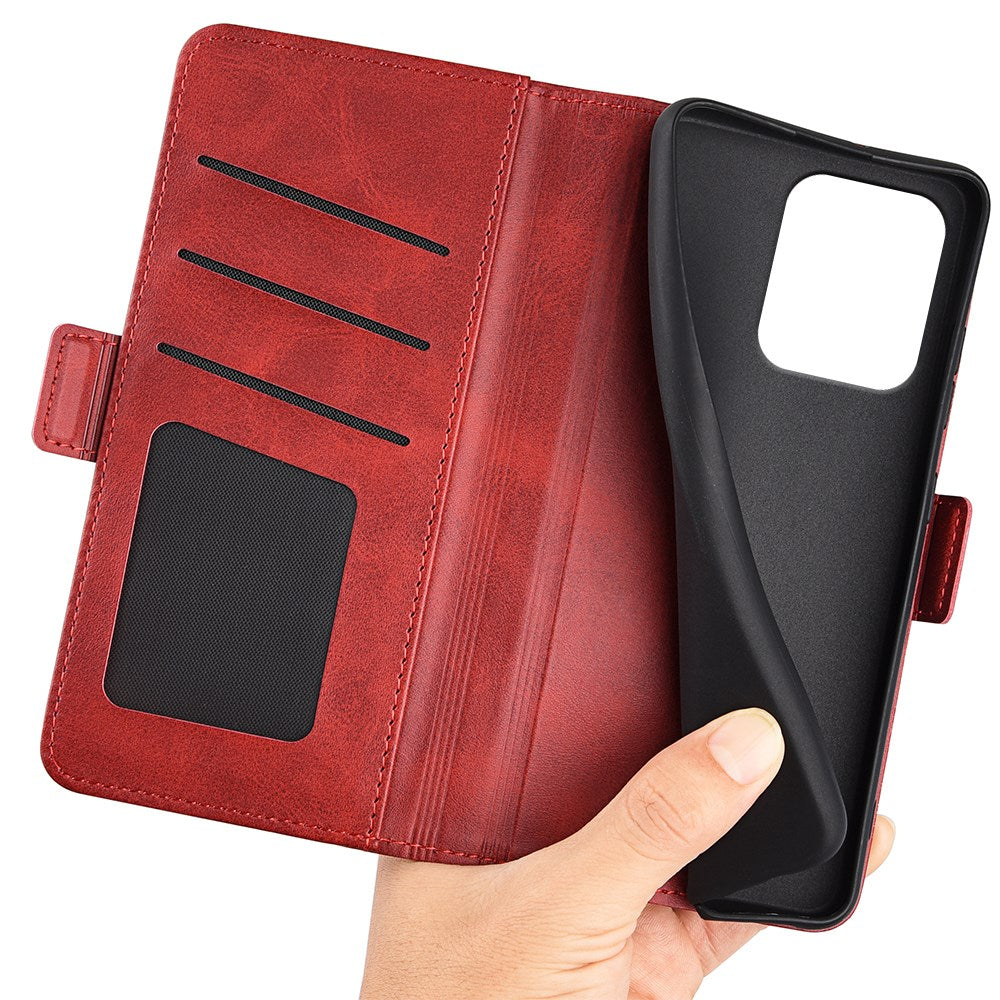 EIDERWOOD Motorola Edge 50 Neo Wallet Flip Cover i læder m. Pung - Rød