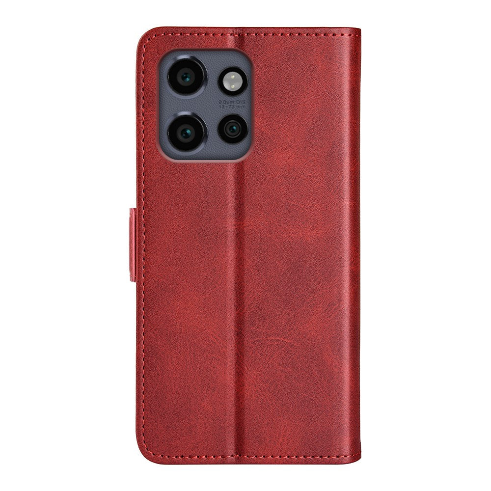 EIDERWOOD Motorola Edge 50 Neo Wallet Flip Cover i læder m. Pung - Rød