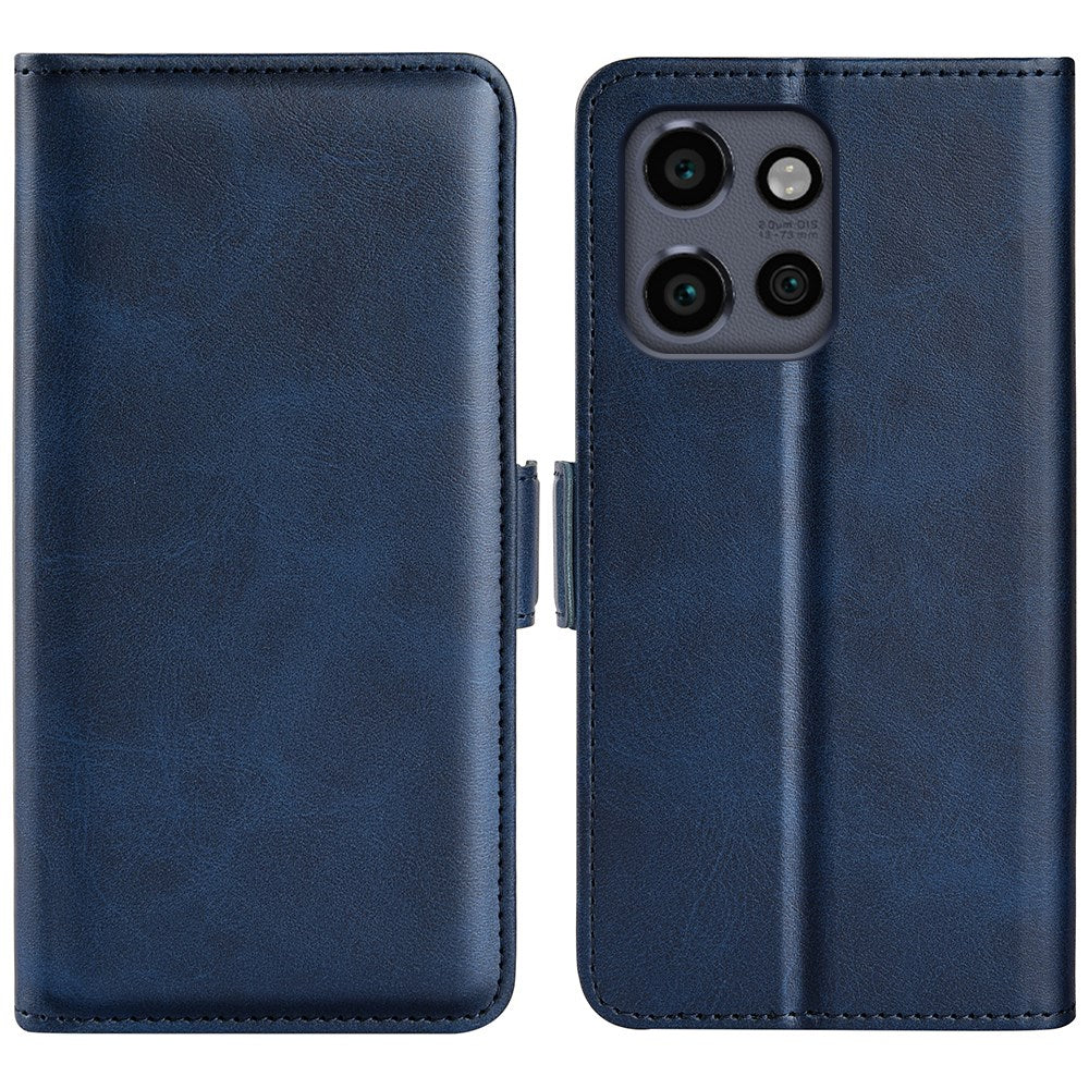 EIDERWOOD Motorola Edge 50 Neo Wallet Flip Cover i læder m. Pung - Mørkeblå