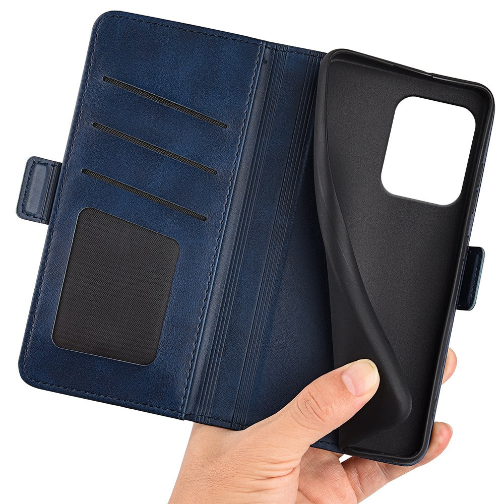EIDERWOOD Motorola Edge 50 Neo Wallet Flip Cover i læder m. Pung - Mørkeblå