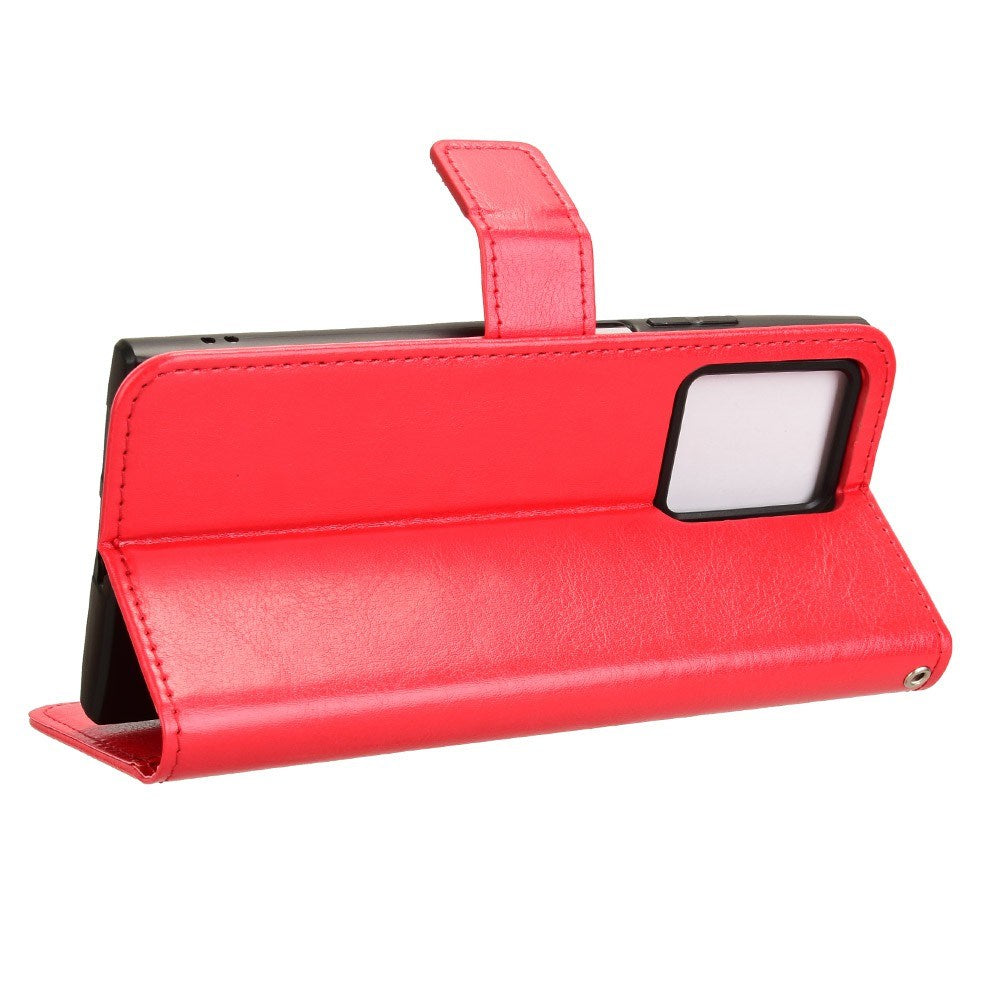 EIDERWOOD HMD Skyline Kunstlæder Flip Cover m. Kortholder & Ståfunktion - Rød