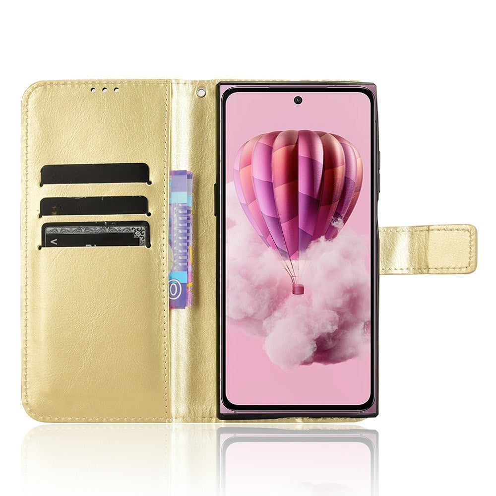 EIDERWOOD HMD Skyline Kunstlæder Flip Cover m. Kortholder & Ståfunktion - Guld