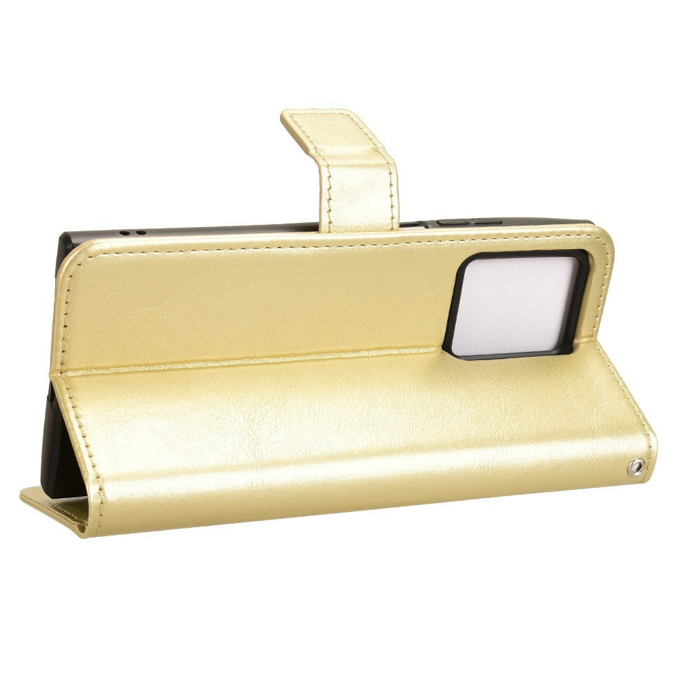 EIDERWOOD HMD Skyline Kunstlæder Flip Cover m. Kortholder & Ståfunktion - Guld