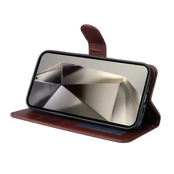 EIDERWOOD Vegansk Læder Flip Cover Samsung Galaxy S25 Ultra - Brun