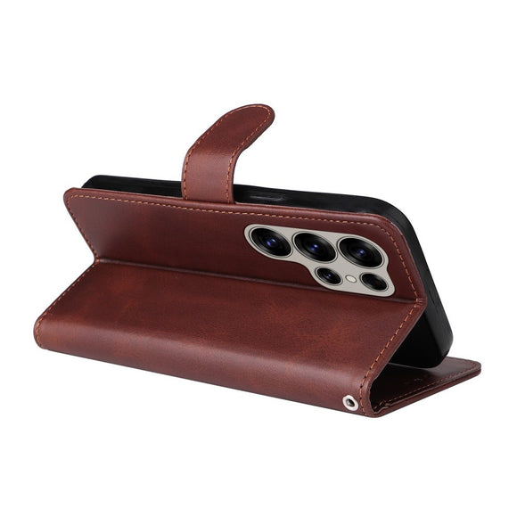 EIDERWOOD Vegansk Læder Flip Cover Samsung Galaxy S25 Ultra - Brun