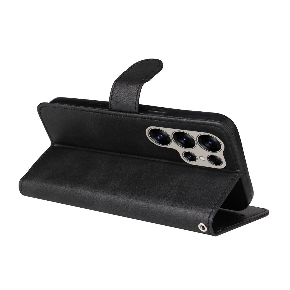 EIDERWOOD Vegansk Læder Flip Cover Samsung Galaxy S25 Ultra - Sort