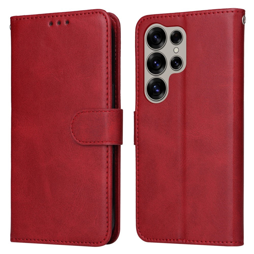 EIDERWOOD Vegansk Læder Flip Cover Samsung Galaxy S25 Ultra - Rød