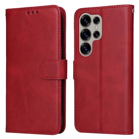 EIDERWOOD Vegansk Læder Flip Cover Samsung Galaxy S25 Ultra - Rød