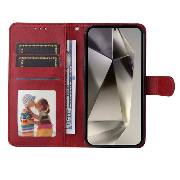 EIDERWOOD Vegansk Læder Flip Cover Samsung Galaxy S25 Ultra - Rød