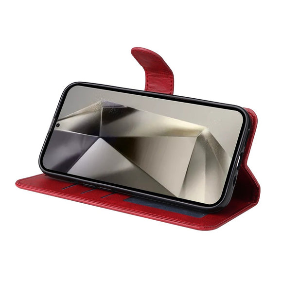 EIDERWOOD Vegansk Læder Flip Cover Samsung Galaxy S25 Ultra - Rød