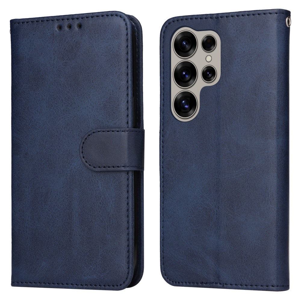 EIDERWOOD Vegansk Læder Flip Cover Samsung Galaxy S25 Ultra - Blå