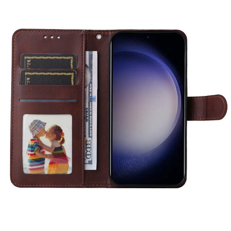 EIDERWOOD Vegansk Læder Flip Cover Samsung Galaxy S25 - Brun
