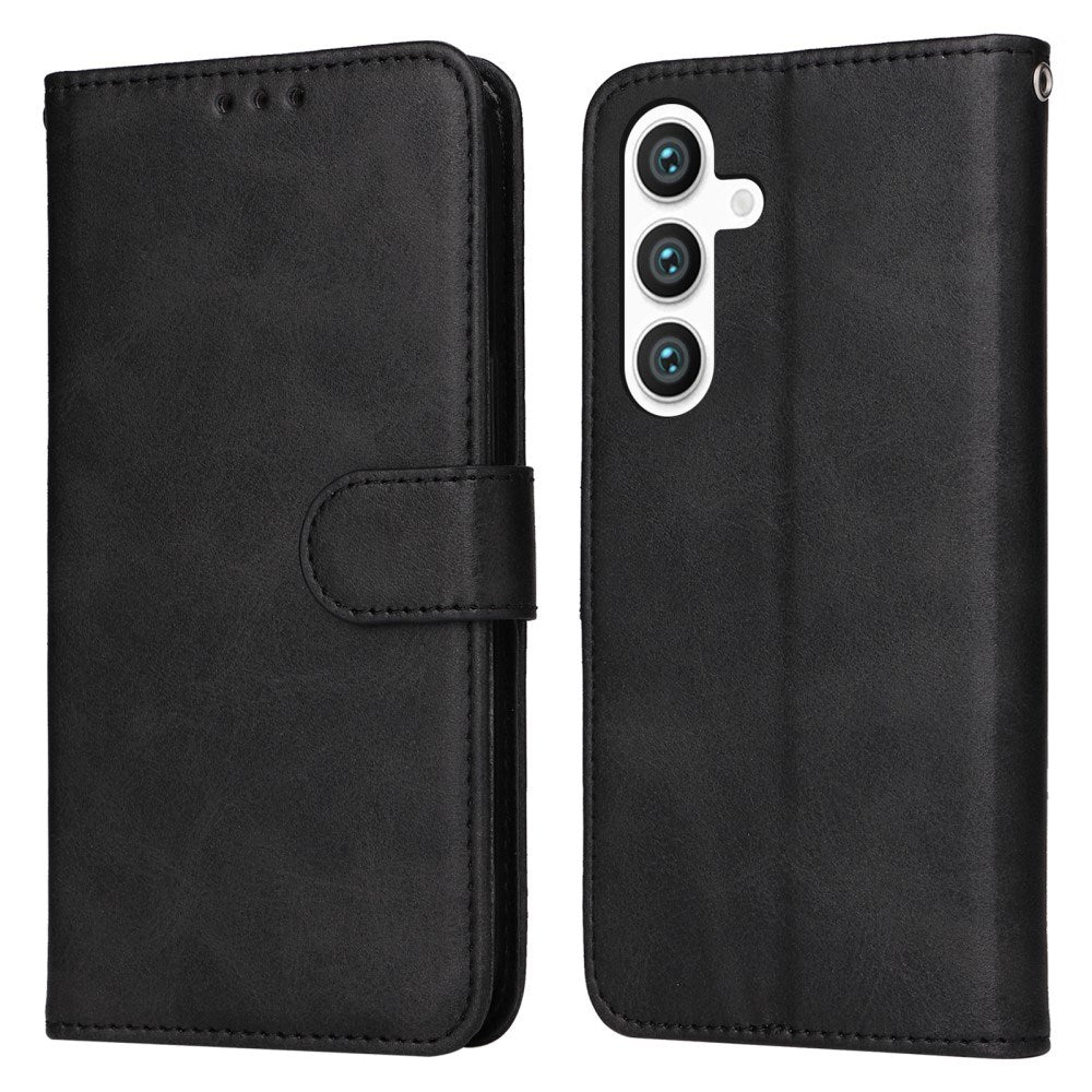 EIDERWOOD Vegansk Læder Flip Cover Samsung Galaxy S25 - Sort