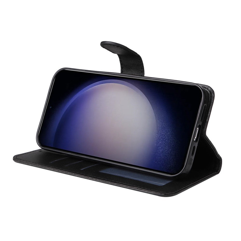 EIDERWOOD Vegansk Læder Flip Cover Samsung Galaxy S25 - Sort