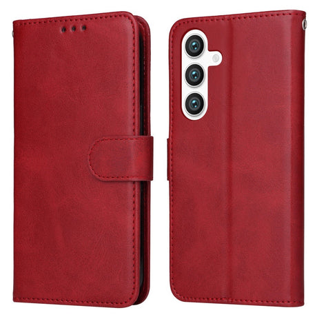 EIDERWOOD Vegansk Læder Flip Cover Samsung Galaxy S25 - Rød