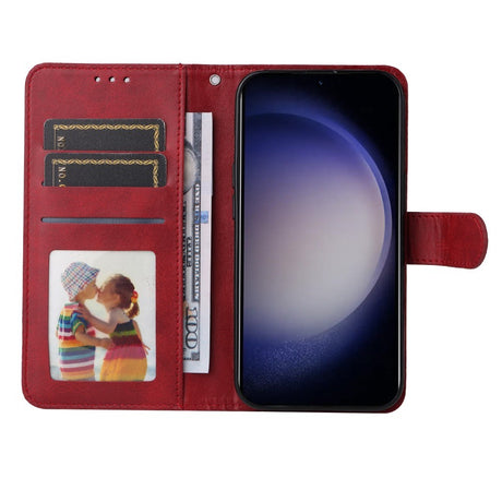 EIDERWOOD Vegansk Læder Flip Cover Samsung Galaxy S25 - Rød