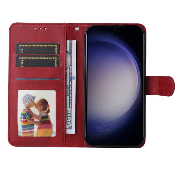 EIDERWOOD Vegansk Læder Flip Cover Samsung Galaxy S25 - Rød