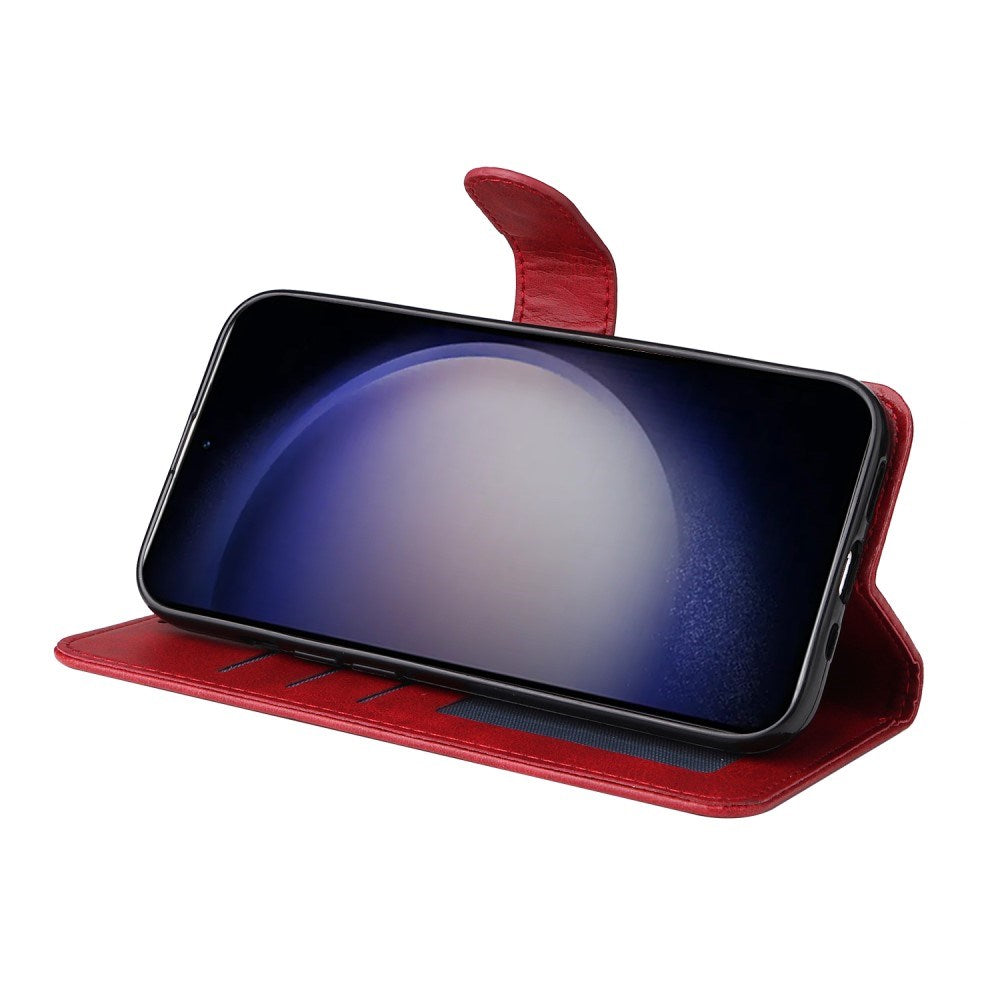 EIDERWOOD Vegansk Læder Flip Cover Samsung Galaxy S25 - Rød