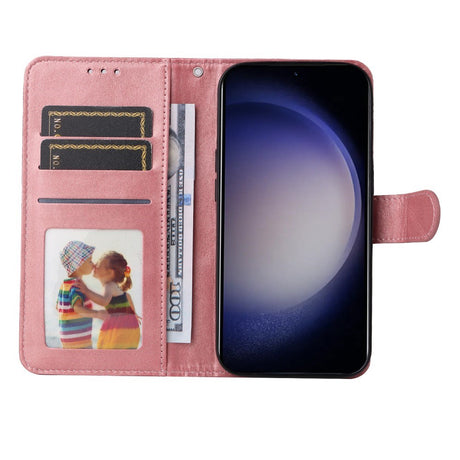 EIDERWOOD Vegansk Læder Flip Cover Samsung Galaxy S25 - Lyserød