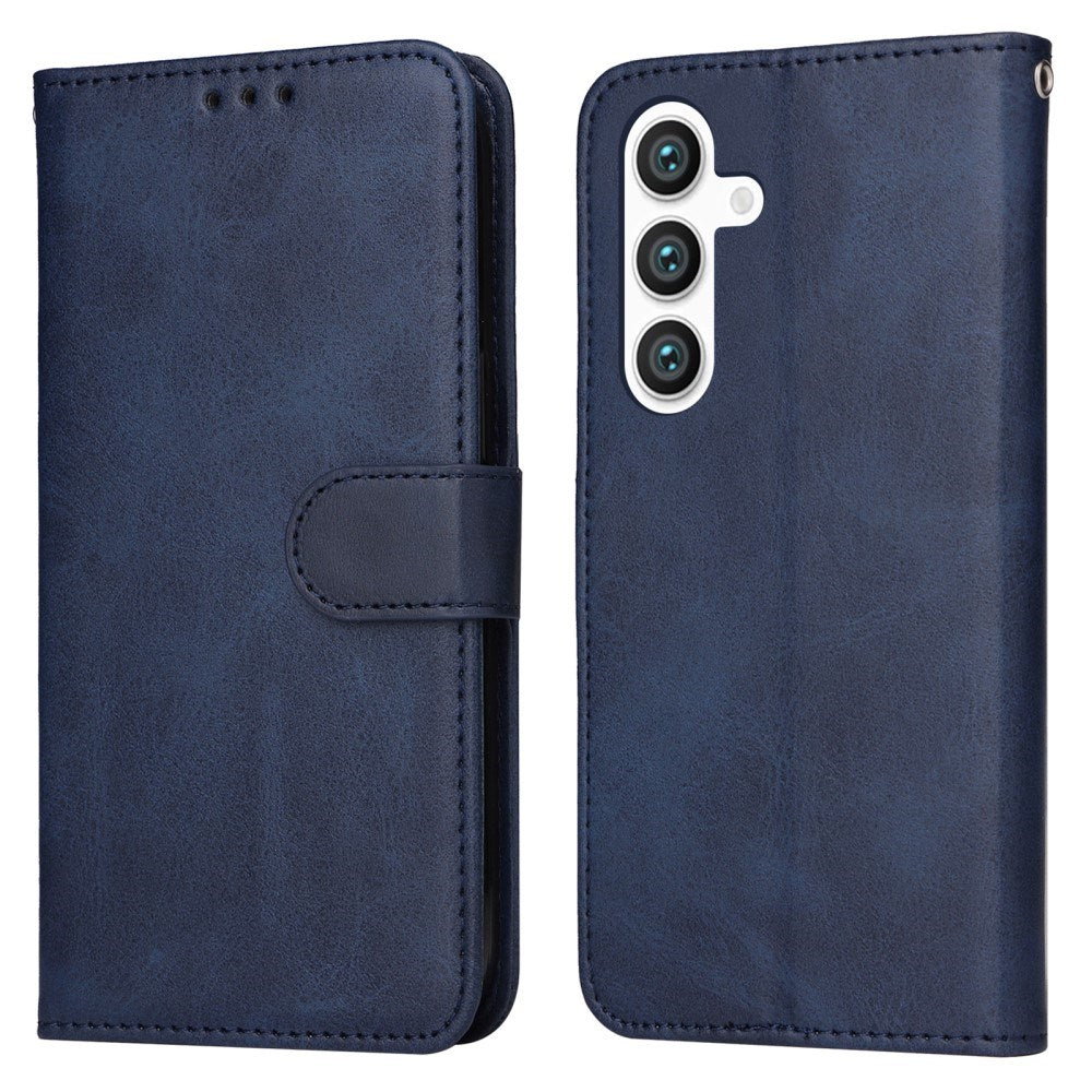 EIDERWOOD Vegansk Læder Flip Cover Samsung Galaxy S25 - Blå