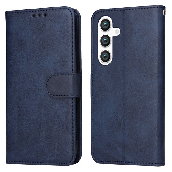 EIDERWOOD Vegansk Læder Flip Cover Samsung Galaxy S25 - Blå
