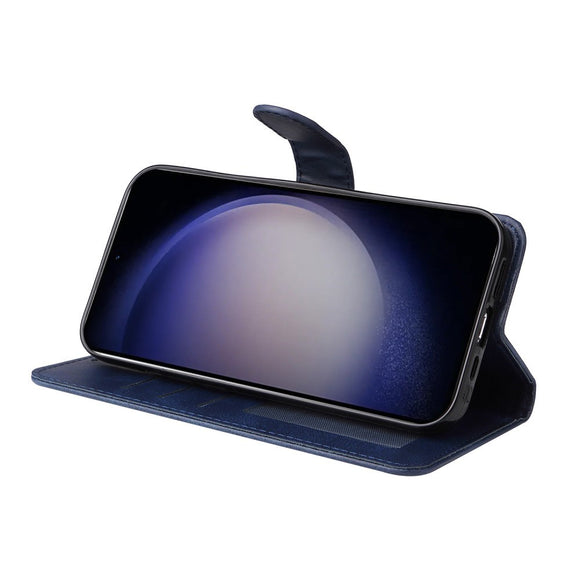 EIDERWOOD Vegansk Læder Flip Cover Samsung Galaxy S25 - Blå