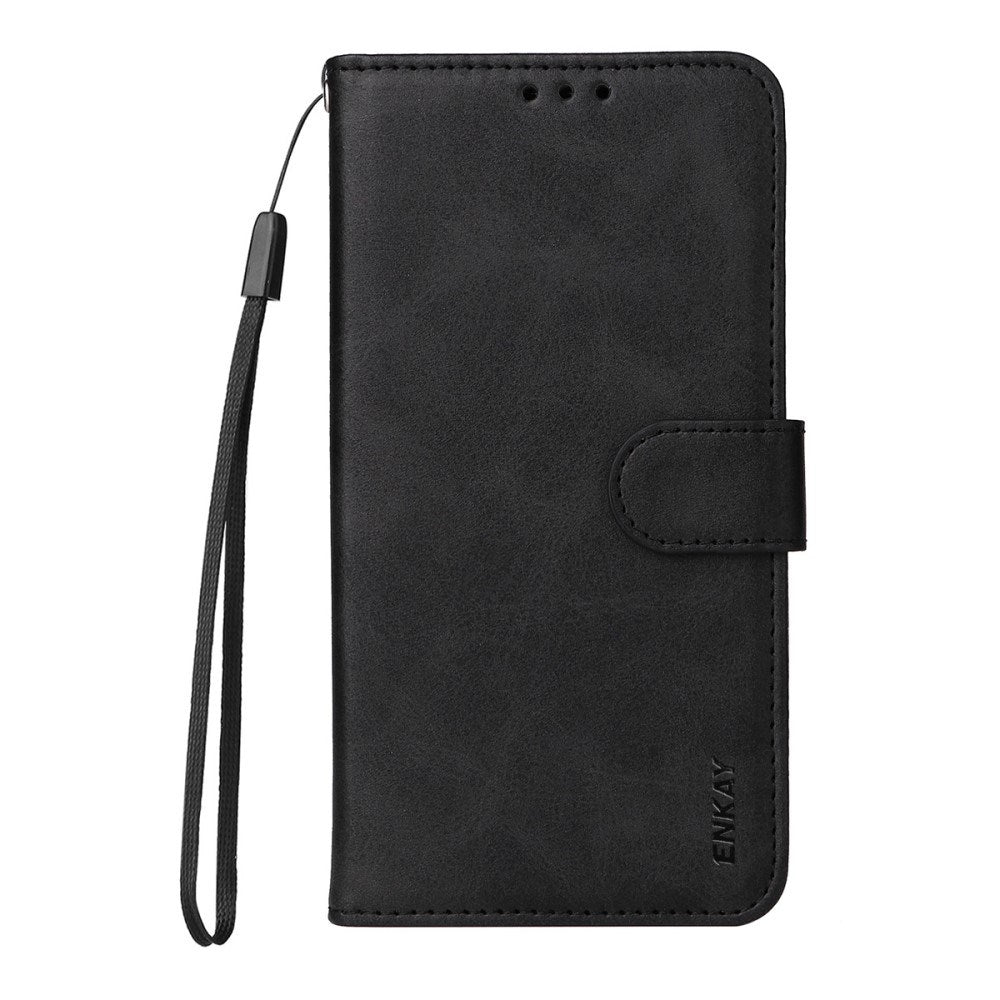 EIDERWOOD Samsung Galaxy S25+ (Plus) / 24+ (Plus) 2-i-1 Kunstlæder Flip Cover m. Skærmbeskyttelsesglas - Sort